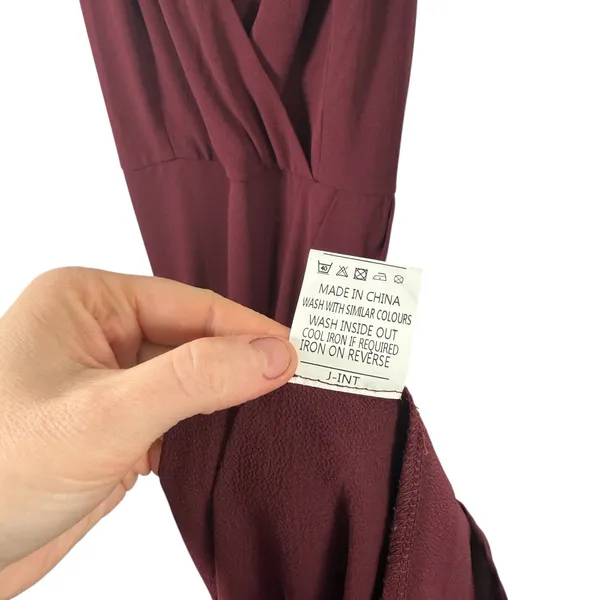 Showpo Trust Nobody Maxi‎ Dress Wine Red Wedding Guest NEW Womens UK 18 US 14 - Image 7