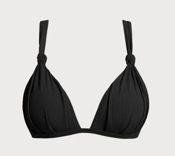 Berlook Black Ruched Knot Bikini Top & Bottom - Image 4