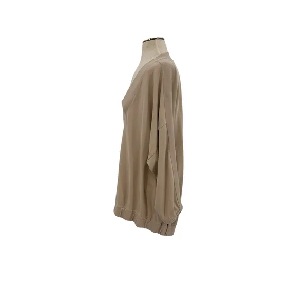 Free People Key Player Layer Sweatshirt Doe Oversized‎ V Neck Tunic Top Medium - Image 6
