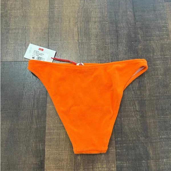 NWT Solid & Striped Terry Tati Bikini Bottom in Tangerine Size Small - Image 4