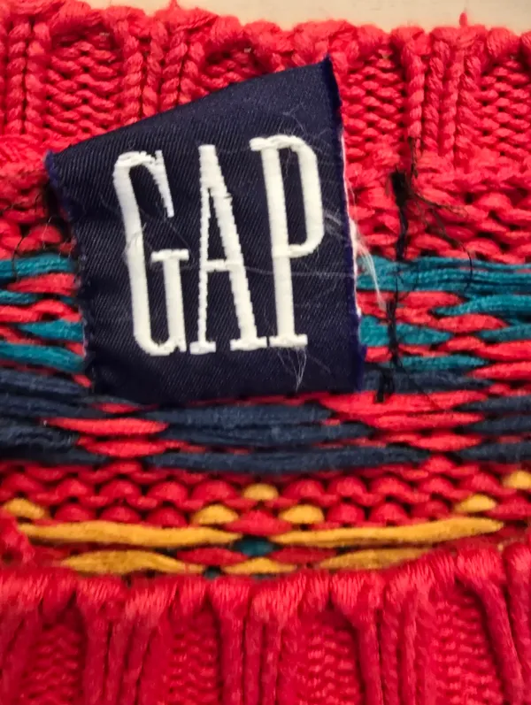 {XL} Vintage GAP Nordic Fair Isle Chunky Knit Sweater Holidays Festive - Image 10