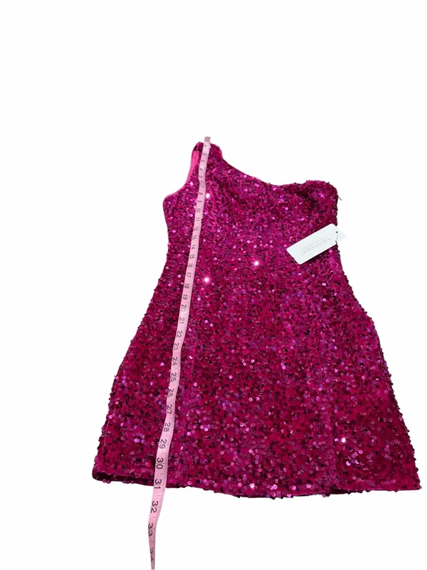 AMERICAN THREADS pink sequin one shoulder dress nwt - Image 2