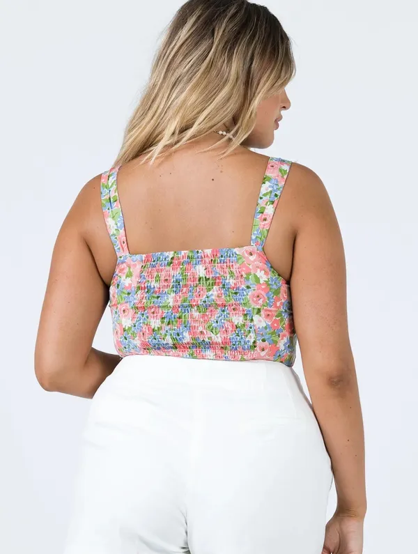 Princess Polly Top Pink Floral - Image 5