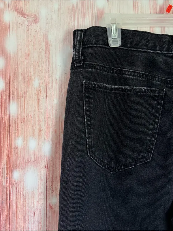SO Black High Rise Distressed Raw Hem Ankle Length Mom Jeans Size 11/30 - Image 10