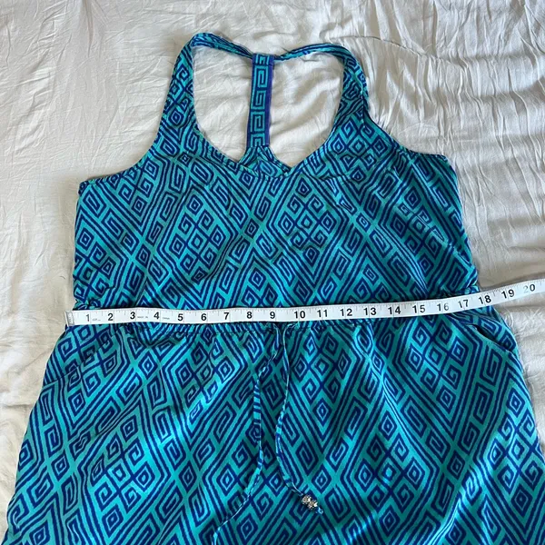 Alice & Trixie Teal and Navy Geometric Dress Size Medium‎ - Image 5