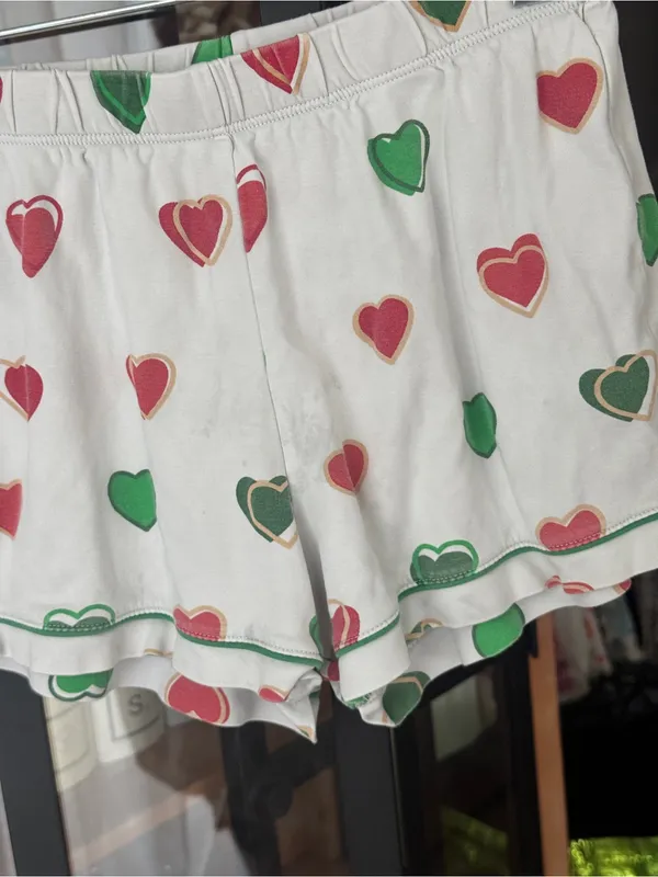Roller Rabbit pajamas set big holiday hearts christmas shorts sleeve polo shirt - Image 8