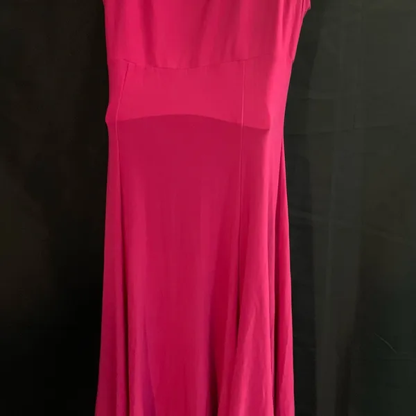 Chaps Size Medium Knee Length Draped Front Dress New Hibiscus Hill Geranium - Image 5