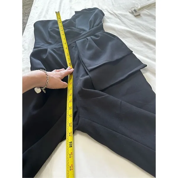 NWT Lulus Won a Heart Strapless Wide Leg Jumpsuit Size S in Black - Image 5