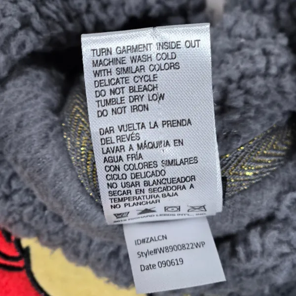 Disney Winnie the Pooh‎ Sherpa Fleece Sleepwear Top M Gray "Ok But First Hunny" - Image 8