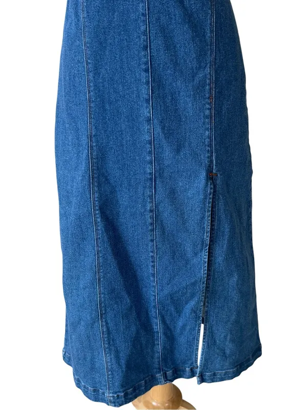 House of Harlow 1960 Denim A line Midi Dress - Image 3