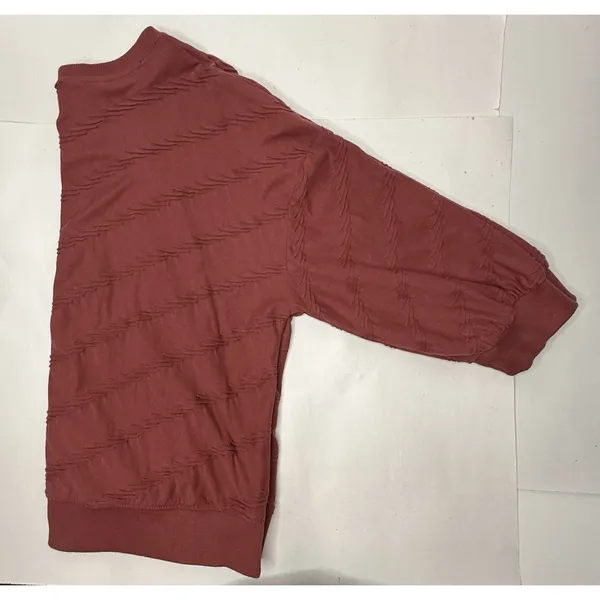 Simply Vera Top Women's Size XL Velvet Mauve Textured Career Sweatshirt‎ Comfort - Image 10