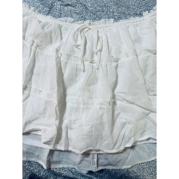NWT Wild Fable White Ruffled Skort Drawstring Tiered Size XL Women Lightweight - Image 2
