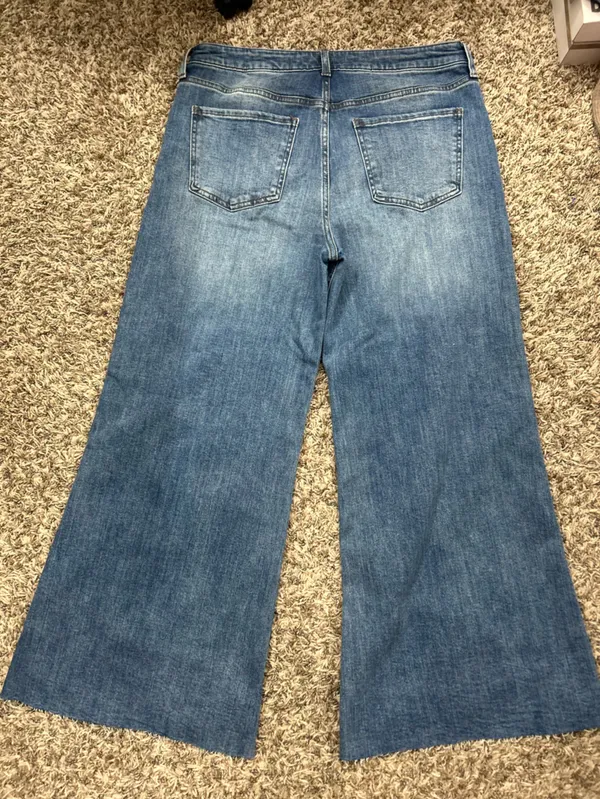 Kut from the Kloth Ryan Fab Ab Super Wide Leg Blue Jeans Size 12 - Image 10