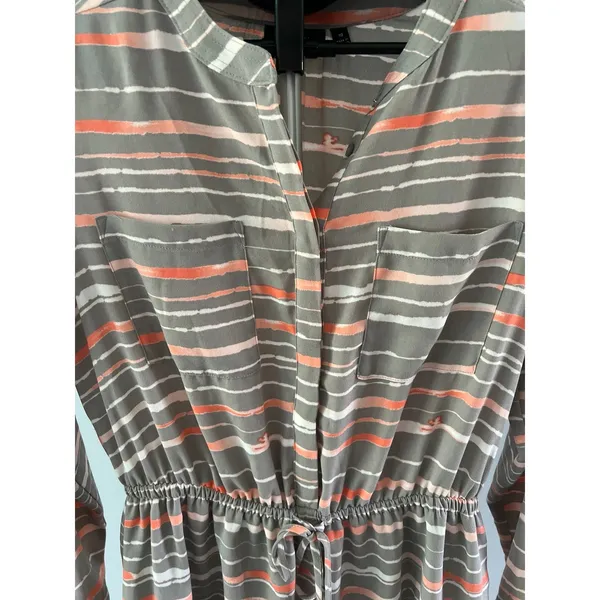 Apt.9 women's‎ gray/pink long sleeve pockets dress size 10 - Image 5
