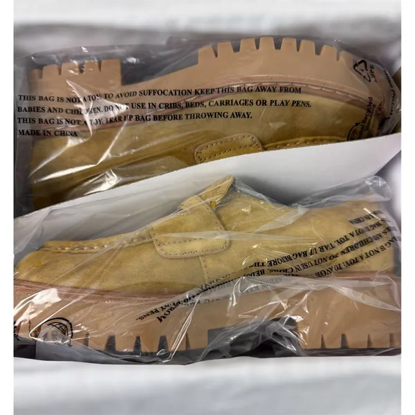 Marc Fisher Moccasin Loafers Yellow Mustard Suede Platform Lug Sole NWB Size 7.5 - Image 5