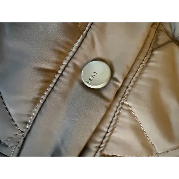Universal Standard Reversible‎ Quilted Long Coat Brown Orange Hooded Parka Small - Image 4