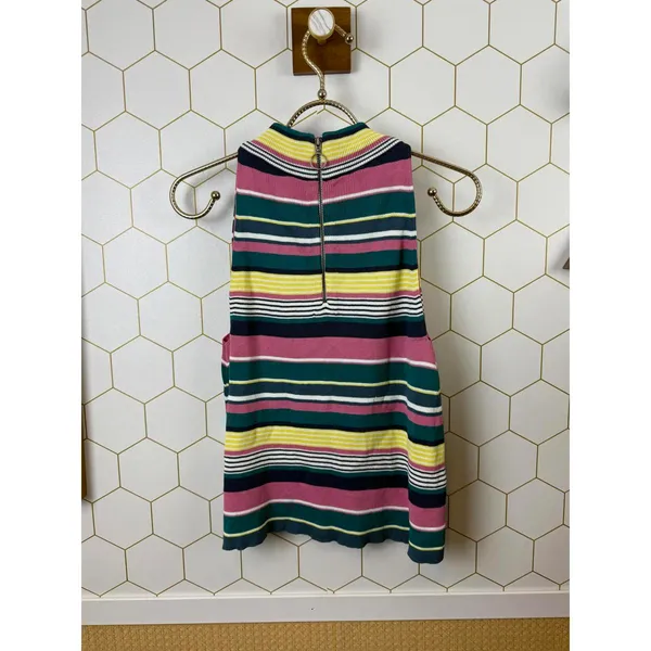 Maeve by Anthropologie Pink Striped Zip Back Sleeveless Halter - Size - Small - Image 2