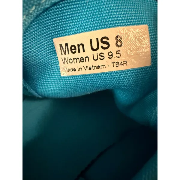 Vans Authentic Lo Pro Turquoise Blue Sequin Sneakers Womens 9.5 Mens‎ 8 Low Top - Image 8
