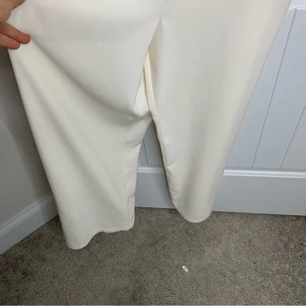 Zara white‎ belted jumpsuit size medium minimalist vacation summer - Image 7