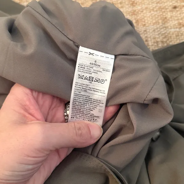 Banana Republic Trench Dress Long Sleeve Belt Art Military Tan Beige Size 6 - Image 8