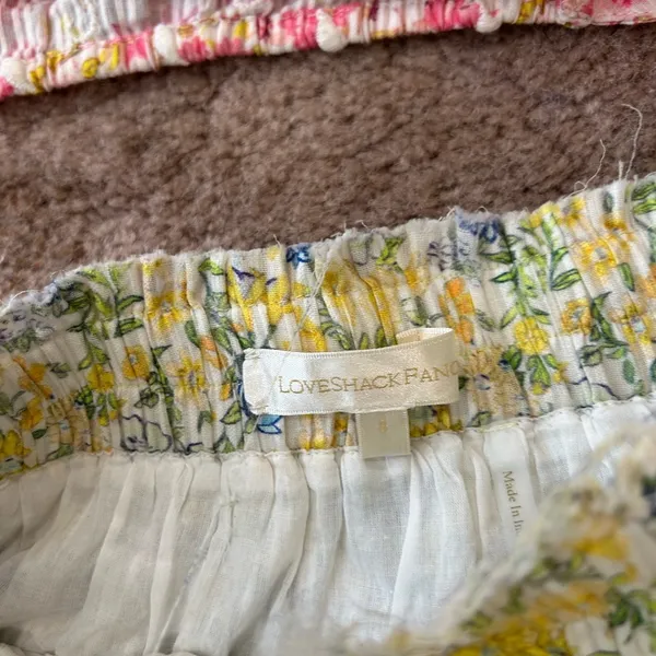 Loveshackfancy Floral Ruffle Kielle Ruffle Crop Top & Mayze Mini Skirt Set Small - Image 5