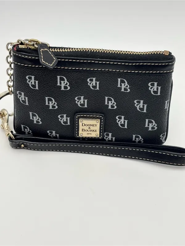 Dooney & Bourke‎ Black Logo Wristlet with Detachable Strap - Image 3