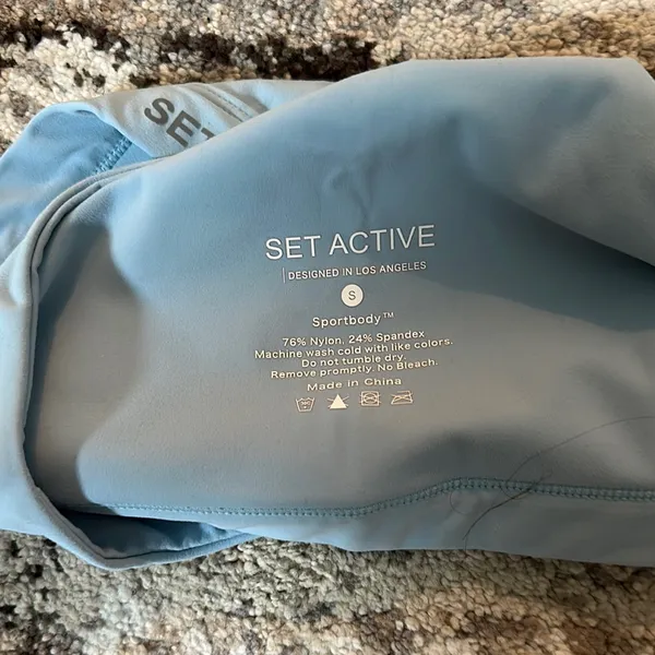 SET Active One-Shoulder Sports Bra in Light Blue - Image 4