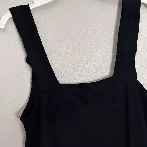 H&M Women Navy Blue Top Ribbed Minimalist Blouse Size Medium‎ - Image 8
