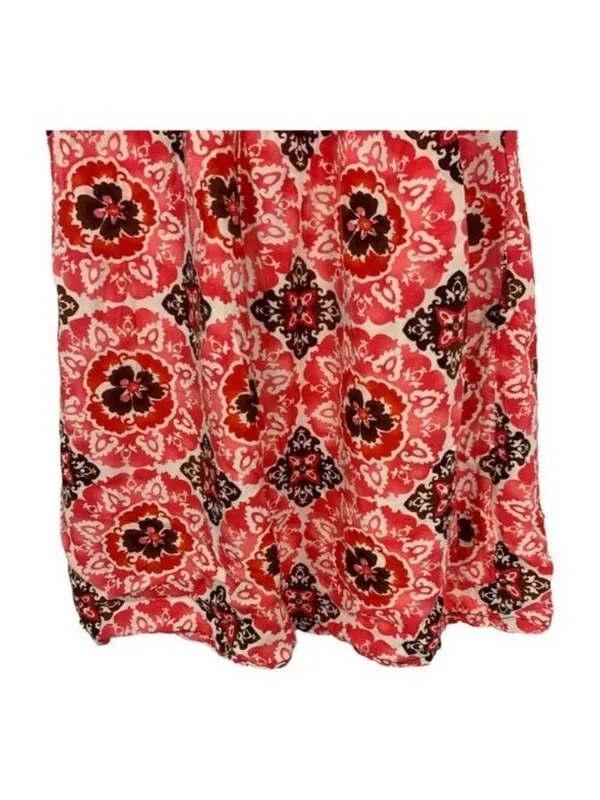 Faded Glory Coral Print Womens Sleeveless Dress Size M (8-10) Elastic Waist - Image 2
