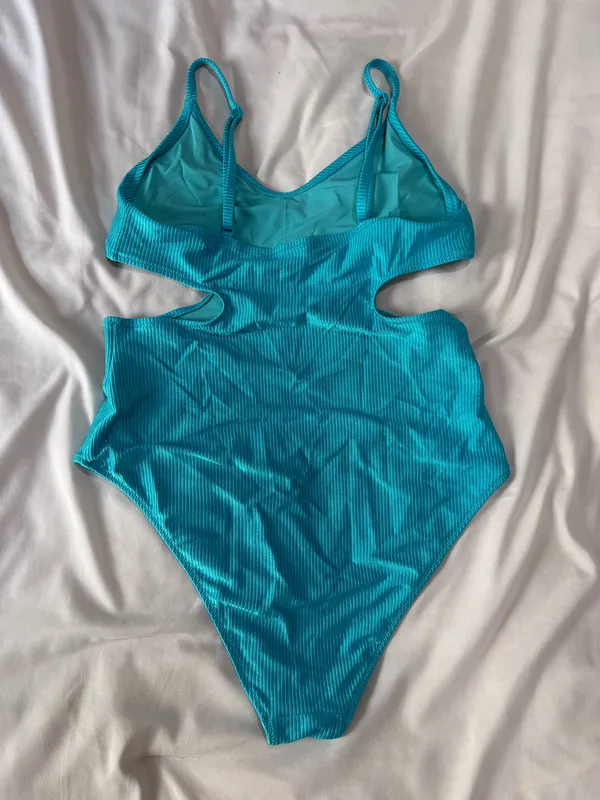 Aerie Shine Rib Voop Cheeky One Piece Swimsuit - Image 4