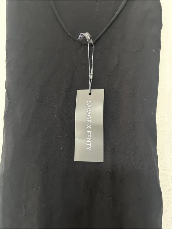 Savage X Fenty Black Sleeveless Ribbed Maxi Dress - Image 3