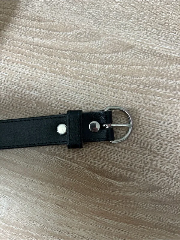 Black Studded belt Strap with Crystal Accents - Image 3