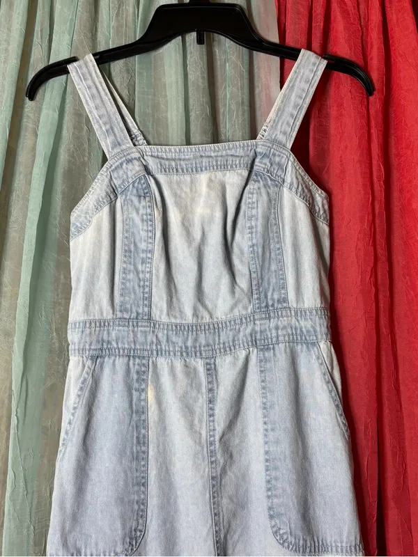 Japna Light Wash Denim Jumpsuit - Image 2