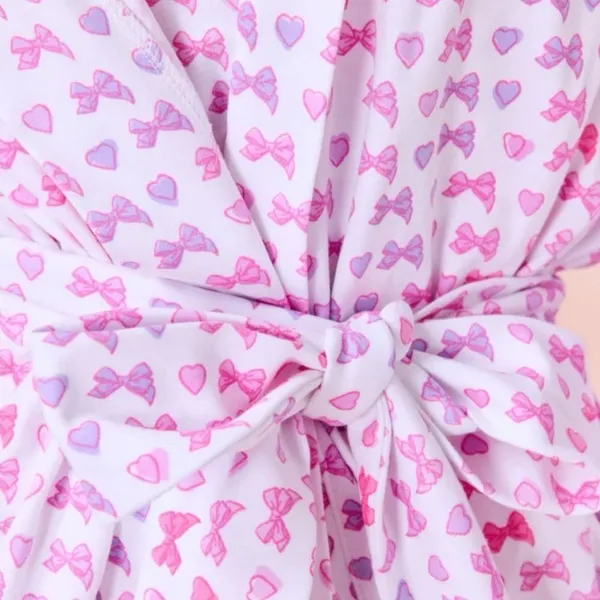 NWT Loveshackfancy × Roller Rabbit Disco Bow Blake Robe Limited Edition Sz M/L - Image 7