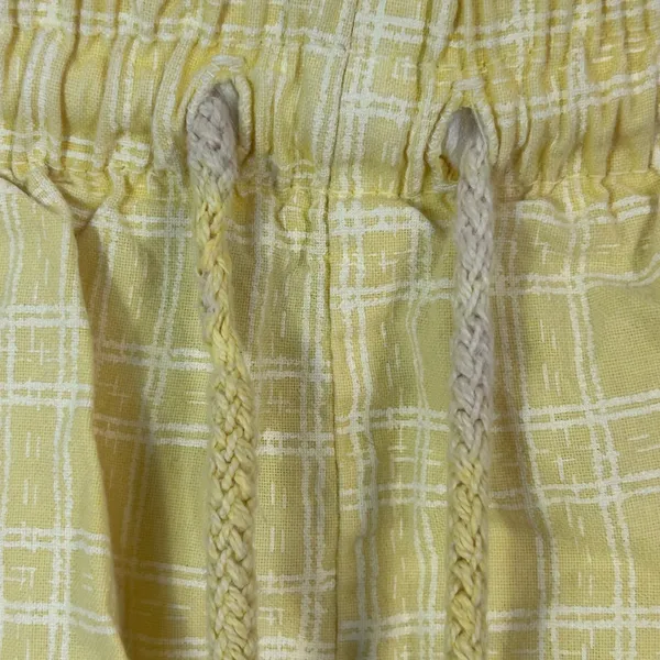 Fresh Produce Yellow Plaid Cotton Shorts Elastic Drawstring Adult L‎ Made in USA - Image 3