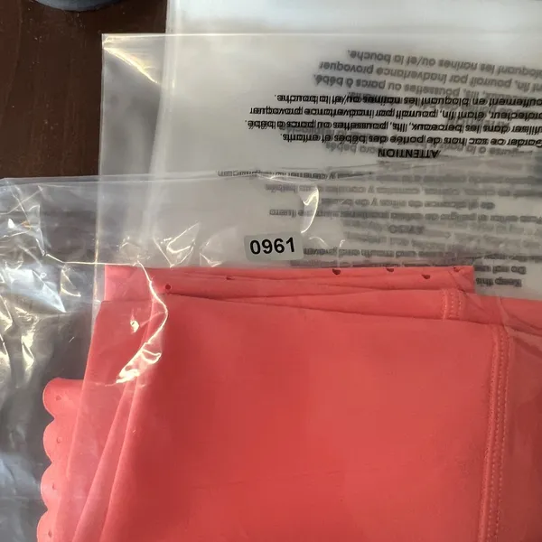961 | Aerie‎ OFFLINE Goals Laser Cut Scalloped 7/8 Leggings Coral Pink Womens S - Image 8