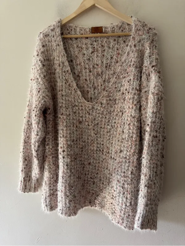 POL Chunky Oversized Cozy Yarn Confetti Sweater - Image 2