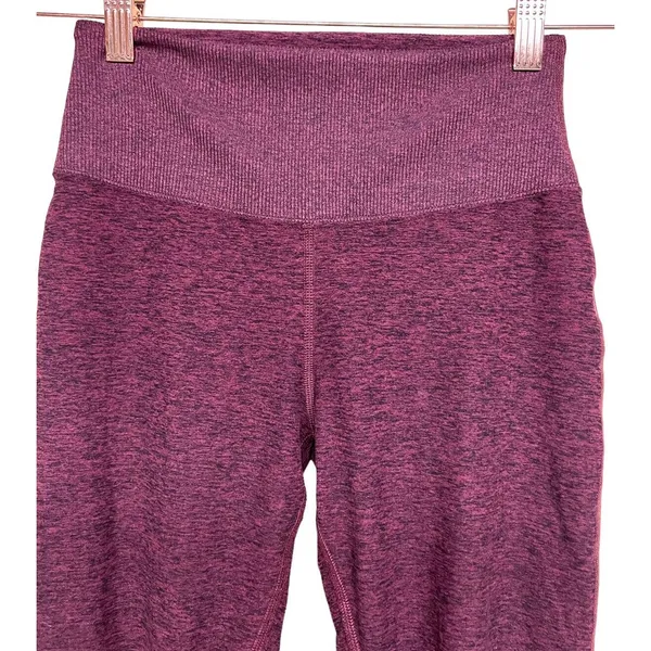 Alo‎ Yoga Goddess Rib Leggings Garnet Space Dye Maroon Women’s Size Small - Image 3