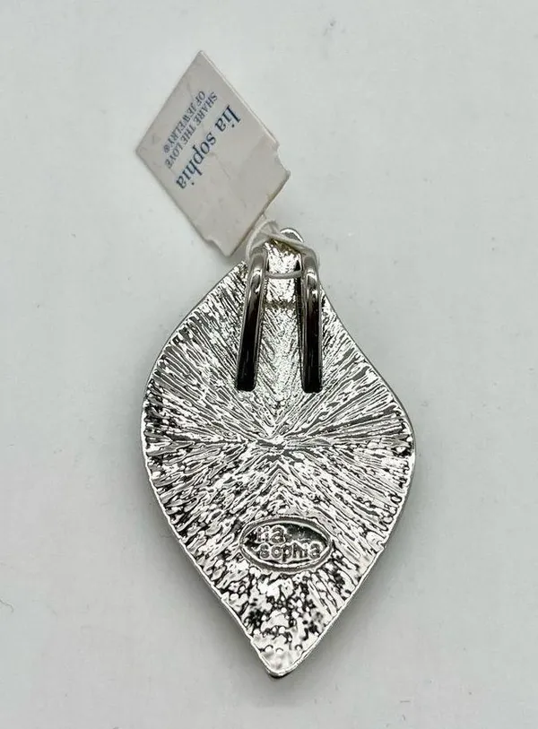 Lia Sophia Abstract Mother of Pearl Silvertone NWT - Image 3
