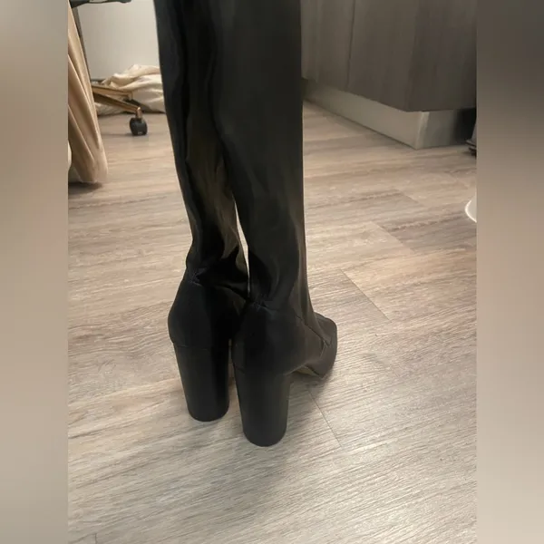 Steve Madden Over Knee Leather Open Toe Boots Us8.5 - Image 8