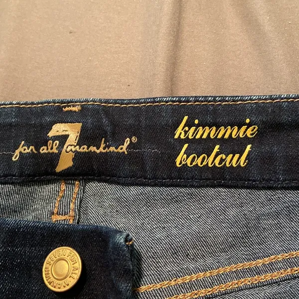 7 For All Mankind Kimmie Bootcut Darkwash Jeans - Image 6