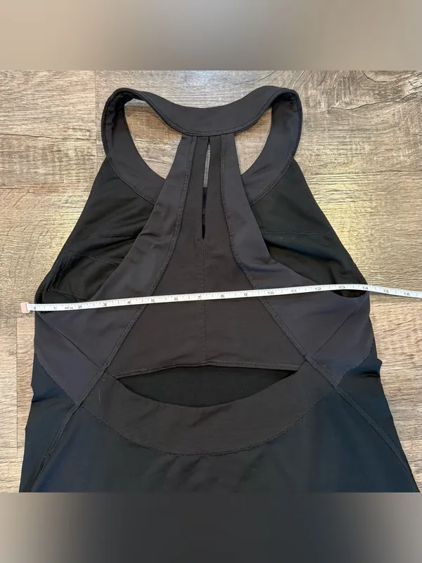 Lululemon Make It Count Black Racerback Athletic Tank Mesh Breathable Workout - Image 5