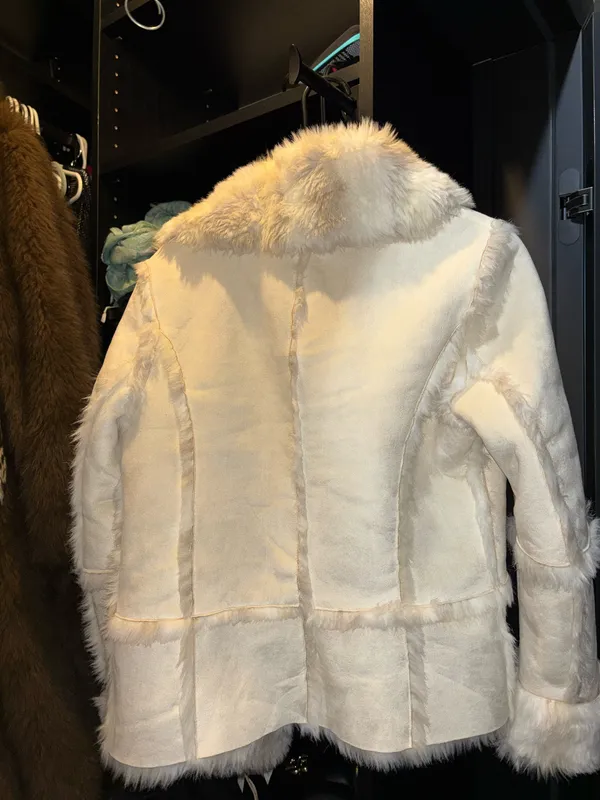 Fur lined jacket White Size M - Image 4
