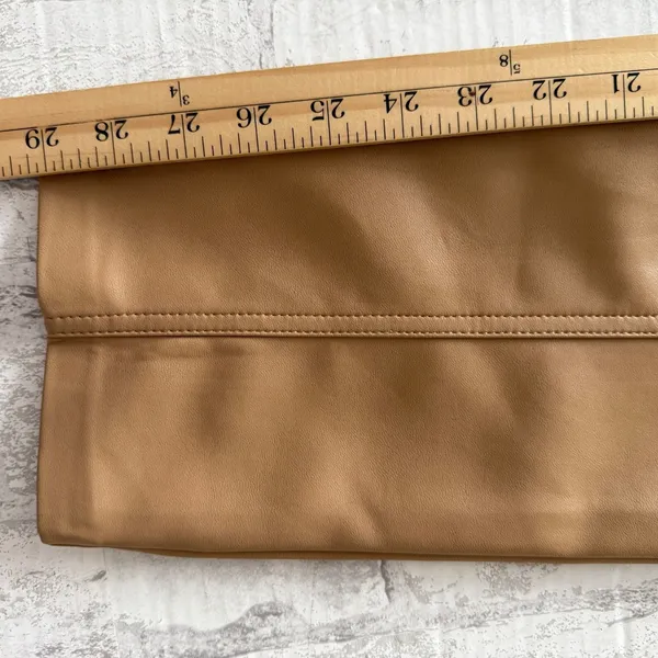 Aritzia Wilfred Rebel High Waisted Vegan Leather Pants Camel Edgy Chic Sz 8 - Image 9