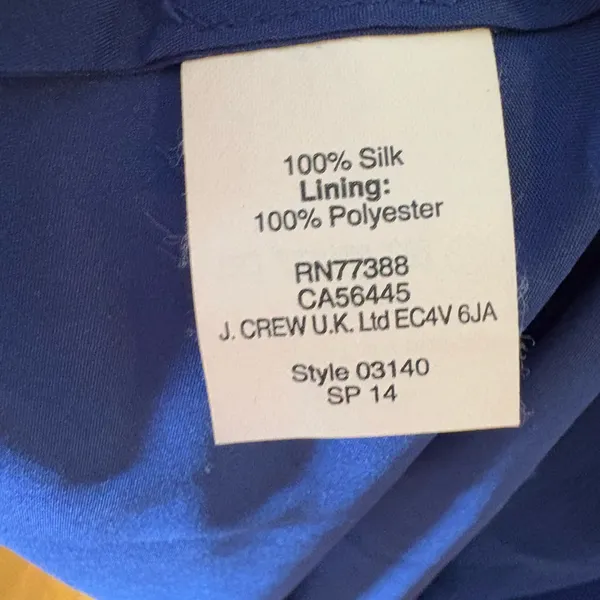 J. Crew Nadia Long Dress Silk‎ Chiffon Dark Cove Blue Wedding Formal Size 6 - Image 11