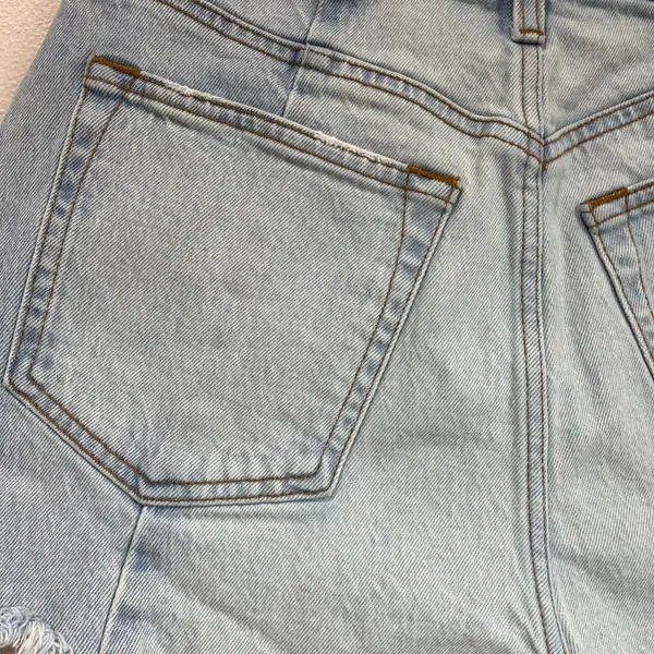 Abercrombie High Rise‎ Cutoff Shorts Size 26 Light Wash Distressed Denim - Image 7