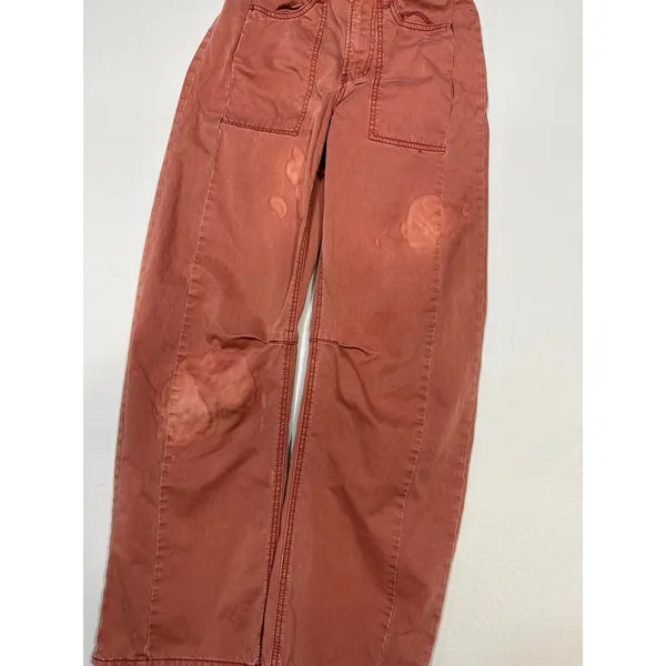 Veronica Beard Sloan High Rise Barrel LegPants Washed red oak size 24 - Image 4