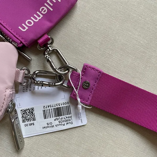Lululemon Dual Pouch Wristlet - Pow Pink Tone/Flush Pink - Image 4