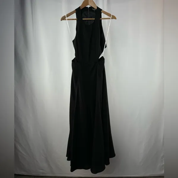 Lulus Open Back Sleevelss Flowing Midi Dress in‎ Black Size Small - Image 5