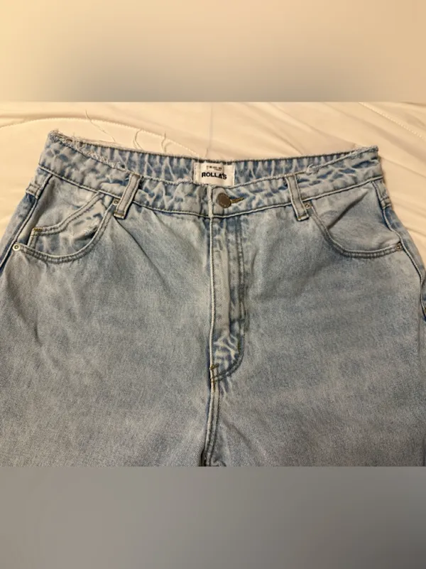 Rollas Original High Rise Straight Jeans - Distressed - Size Aussie 14 (US 10) - Image 5